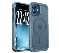 ORETECH Coque Magnétique pour iPhone 12 6,1 Pouces, Compatible avec Mag-Safe, Antirayures TPU Bumper Protection Etui Translucide Mat Arrière Fine Coque pour iPhone 12/12 Pro, Bleu