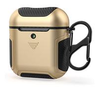 ORETECH Coque pour AirPods 2 et AirPods 1, Housse Étui Protecteur pour Airpods Coque, Anti Rayures PC Fibre de Carbone Protection Case pour étui de Chargement Airpods 2/1 Antichoc Or