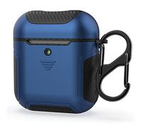 ORETECH Coque pour AirPods 2 et AirPods 1, Housse Étui Protecteur pour Airpods Coque, Anti Rayures PC Fibre de Carbone Protection Case pour étui de Chargement Airpods 2/1 Antichoc Bleu