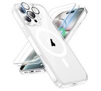 ORETECH Coque pour iPhone 16 Pro Max avec 2 Verre Trempé et 1 Caméra Protecteur, Antichoc Antirayures Bumper Protection Housse pour iPhone 16 Pro Max Case Compatible avec Mag-Safe 6.9" Transparent