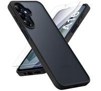 ORETECH Coque pour Samsung A16/A17/A26 avec 2 Pièces Verre Trempé, Antichoc Rigide Anti-Empreintes Digitales Translucide Mat Arrière Coque pour Samsung Galaxy A16 5G/A17 5G/A26 5G, Noir