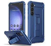 ORETECH Coque pour Samsung Galaxy S23 5G avec Béquille,Coque Samsung S23 Dur Coque S23 Antichoc Dos PC Rigide Souple Silicone Bumper Protection Etui Galaxy S23 Coque Bleu