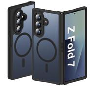 ORETECH Coque pour Samsung Z Fold 7 Compatible avec Mag-Safe, Translucide Mat Arrière Anti Rayures Magnétique Coque pour Samsung Galaxy Z Fold 7 (2025), Noir
