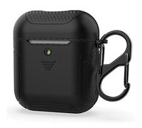 ORETECH Coque Silicone Compatible avec AirPods, Coque pour AirPods 1 et AirPods 2 Housse de Protection Anti-Rayures, Antichoc PC Fibre de Carbone étui de Chargement pour AirPods 2 et 1 Noir