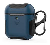 ORETECH Coque Silicone Compatible avec AirPods, Coque pour AirPods 1 et AirPods 2 Housse de Protection Anti-Rayures, Antichoc PC Fibre de Carbone étui de Chargement pour AirPods 2 et 1 Bleu Aqua