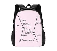 OREURUIK 1949 Feynman Diagramme Physique Quantique (Noir) Cartable Sac à Dos Sac à Dos Sacs de Mode Feynman Diagramme Science Quantique