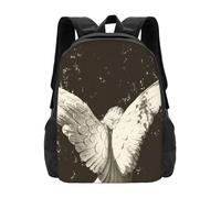 OREURUIK Ange Statue Cartable Cartable Sac à Dos Mode Sacs Angélique Paisible Ange Statue Inter Ange Gardien Chérubin Noël