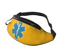 OREURUIK EMT Star of Life Fanny Pack pour Hommes Femmes Cool Paramedic Medic Ambulance Bandoulière Sac De Taille Cyclisme Camping Téléphone Argent Pochette