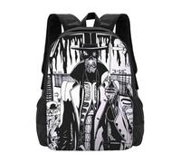 OREURUIK Étranger dans Un Pays Étrange Cartable Cartable Sac À Dos Sacs De Mode Heavy Metal Cyborg Futuriste Bar Extraterrestres Monstre Espace