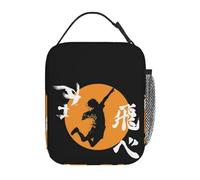 OREURUIK Haikyuu Karasuno Fly High Manga Anime Sac à Lunch isolé Glacière de Bureau Boîte de Nourriture Thermique Fourre-Tout Boîtes à Lunch étanches Conteneur