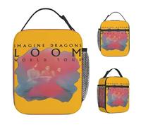 OREURUIK Imagine Dragons Loom Tour 2025 Sac à Lunch Pique-en Plein air Boîte à Lunch Unisexe Casual Print Thermique Fourre-Tout Sacs à Main étanche Portable