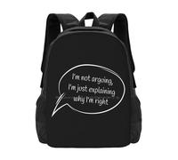 OREURUIK Je ne discute Pas, j’explique Juste Pourquoi j’AI Raison Cartable Sac à Dos Sacs à Dos Sacs de Mode Je ne discute Pas, j’explique Juste