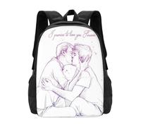OREURUIK Mystrade - Je promets de t’Aimer pour Toujours Cartable Sac à Dos Sacs de Mode Mystrade Mycroft Holmes Greg Lestrade Mark