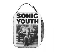 OREURUIK Sonic Youth Poster Sacs à Lunch isothermes Portable Band Musique Repas Conteneur Glacière Sac fourre-Tout Boîte à Lunch Voyage Scolaire Fille Garçon