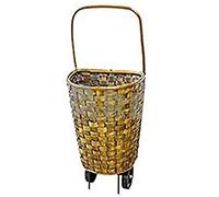 Orework Chariot à bûches avec roulettes, marron, 52 x 43 x 33 cm