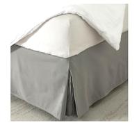 OREZAUQS Cache Sommier Jupe de lit d'angle Ouvert, Cache-sommier Doux à Quatre Plis avec Plis centraux, Couvre-lit de Maison et d'hôtel Cache Sommiers (Gris 2,Full)