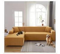 OREZAUQS Housse de Canapé d Angle Extensible Complet Protection, Housse de Canapé Élastique, adaptée aux Animaux domestiques (Kaki,2 Seat (57-72"))