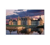 ORFBKGhfb 5D Diamant Peinture，château de chambord, vallée de la Loire，Plein Rond Diamant Art Adulte Peinture Par Numéro Artisanat Kit Décor À La Maison Cadeau（40x50cm-E55
