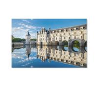 ORFBKGhfb DIY Diamond Painting，château de Chenonceau，Diamond Painting, Cadeau de broderie de diamant en cristal pour adulte, Point de croix complet en diamant, Décoration de la maison（40x50cm-F54