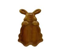 Orfèvre lapin de Pâques, assiette de service en forme de lapin, plateau d'apéritif en forme de lapin, Pâques en bois servant des planches de charcuterie printemps, assiettes à fromage décoratives
