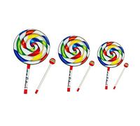 Orff Instruments Lollipop Drums 6/8/10 pouces Tailles Accessoires de Danse Instruments de Percussion Tambour à main éducatifs