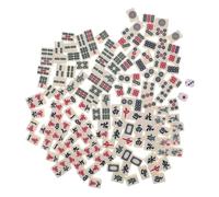 ORFOFE 1 boîte Mini Jeu de Mahjong Portable Compact pour Voyage et Tuiles Robustes pour Joueurs de Mahjong Traditionnel Chinois Ensemble Authentique et Facile à Transporter