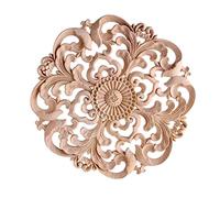 ORFOFE 1 Pc Plafonnier Applique en Incrustation Sculptée Onlays Muraux Floraux Décoration De Sculpture sur Bois Incrustation De Meubles Floral Fleur Accessoires en Bois Porte D'armoire