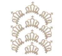 ORFOFE 10 Pièces Accessoires Coiffure DIY Couronne en Alliage Décoration Cristal, Design Délicat et Usage Longue Durée, pour Créations Artisanales