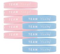 ORFOFE 10 pièces Bracelets Silicone Gender Reveal Garçon Fille Lot Résistant et Léger Ajustement Sécurisé pour Fêtes Prénatales et Shower Accessoires Stylés pour Annonces et Décorations