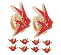 ORFOFE 10 pièces Broches Cartoon Mille Grues Pins Élégants pour Vêtements Femmes Badges Légers et Décoratifs Polyvalents Accessoires Mode Cosplay