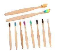 ORFOFE 10 pièces Brosse à Dents Adulte Ergonomique avec Poils Doux Naturels Kit Brosses Écologique pour Soins Dentaires Quotidiens