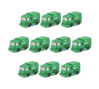ORFOFE 10 Pièces Camion à ordures weijing véhicule Miniature Mini modèle de Voiture décor de Camion Poubelle de Petite Voiture pour Enfants résine Vert