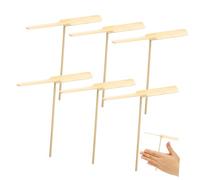 ORFOFE 10 pièces Jouets Volants Libellule Bois et de Volant à Main pour Garçon Fille Activité Extérieure Ludique et Éducative