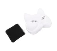 ORFOFE 10 Pièces Masques Blancs Renard DIY Pâte de Papier avec Filet pour Yeux Masques Demi-visage Légers et Confortables pour Peinture Cosplay Halloween et Fêtes