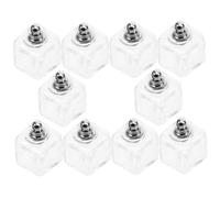 ORFOFE 10 pièces Mini Boules Verre Transparentes Charms Suspendre DIY Bijoux Breloques Femme avec Bouchon à Vis pour Bracelet Collier