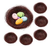 ORFOFE 10 pièces Nid Oiseau Artificiel Paille Tissé Main Lot de Nids Rustiques pour Décoration de Table Décoration Miniature pour Pâques