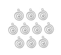ORFOFE 10 pièces Pendentifs Spirale Acier Inoxydable pour Décoration DIY Accessoires Faits Main Ornements Creux pour Fête et Maison