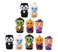 ORFOFE 10 Pièces Set de Marionnettes à Doigts Cartoon pour Garçon Fille et Parents Jouets Interactifs Halloween Développement Créatif et Dextérité