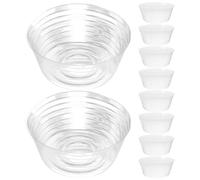 ORFOFE 10 Pièces Soucoupe Jardinière Cylindrique en Plastique 12, 2x4