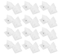 ORFOFE 100 Pièces Cale en Plastique avec Vis Blanc, Support Inférieur d'Armoire, Fixation du Fond de Tiroir, Installation Facile, Compatible Armoires et Tiroirs