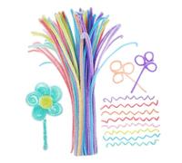 ORFOFE 100 pièces Chenille Colorées Macaron Fuzzy Tortillées pour Bricolage Créatif et Jeux DIY