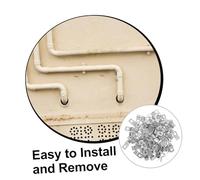 ORFOFE 100 pièces Lot Clips Fixation Tuyau Fer Zingué P Simple Face Durables pour Câble Extérieur Fixation Murale Tuyaux et Câbles