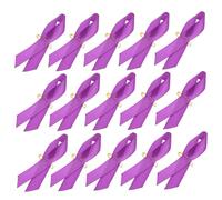 ORFOFE 100 pièces Lot de Broches Ruban Anti-violence Épingles de Sensibilisation Résistantes Déchirure pour Activités Spéciales Badge Amour et Soutien à Attacher sur Vêtements et