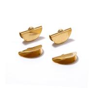 ORFOFE 100 pièces Lot de Clips Demi Lune Cuivre pour Fermoirs de Sacs Attaches Décoratives Résistantes et Durables pour Bijoux et Accessoires de Éventail pour Pompons et Projets Créatifs
