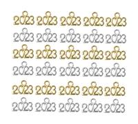 ORFOFE 100 pièces Pendentifs Alliage pour Création Bijoux DIY Breloques pour Bracelets Colliers Porte-clés Finition Argent Ancien et Or Accessoires Graduation