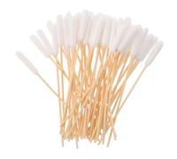 ORFOFE 100 Pièces Pet Cotton Buds with Wooden Handle for Ear Cleaning Soft Large Cotton Head Swabs for Dogs and Cats Safe and Comfortable Grooming Tool