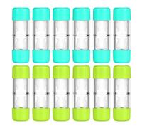 ORFOFE 12 Pièces Étui de Rangement pour Lentilles de Contact Rgp Portable Boîte de Stockage Indépendante pour Lentilles Orthokératologiques Sclérotique Protection Étanche avec Marquage