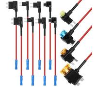 ORFOFE 12 Pièces Kit de Mini Fuse Tap pour Voiture et Bateau Porte-fusible Marin Installation Sans Dégâts Connexion Sécurisée et Compatible Large Gamme