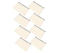 ORFOFE 12 pièces Lot de Pochettes Toile Vierge avec Fermeture Éclair Trousse à Crayons Multifonction Sac de Rangement Maquillage et Trousse de Toilette Voyage pour DIY et Cadeaux