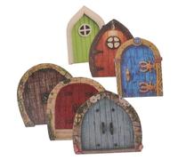 ORFOFE 12 Pièces Miniature Wood Fairy GNOME Doors for Garden Decoration Tiny House Accessories for Crafting and Photography Prop